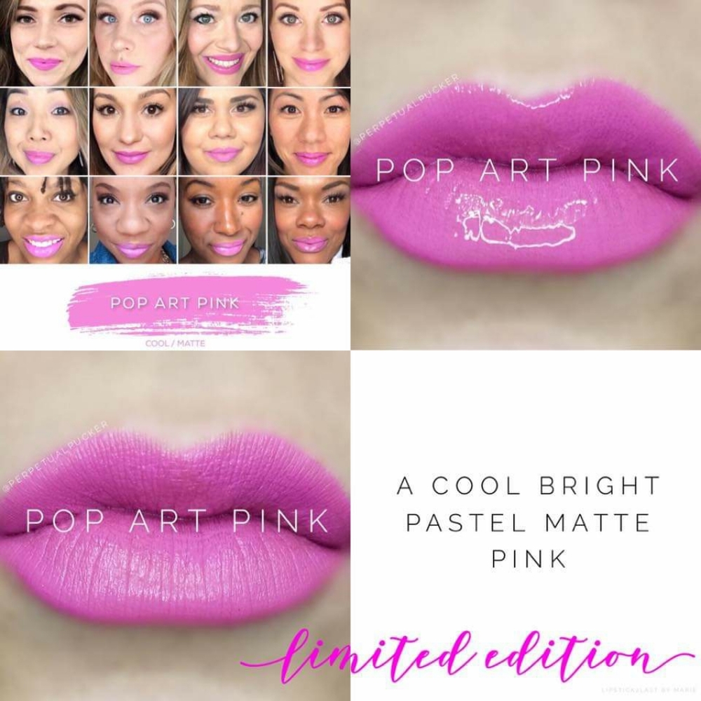 Limited edition pop art pink lipsense color
